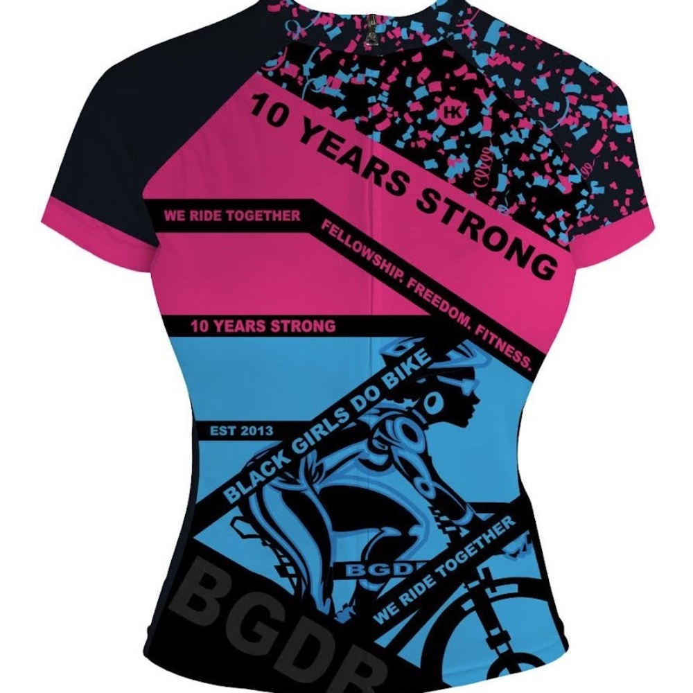 Hill Killer Black Girls Do Bike 10 Year Anniversary Performance Cycling Jersey